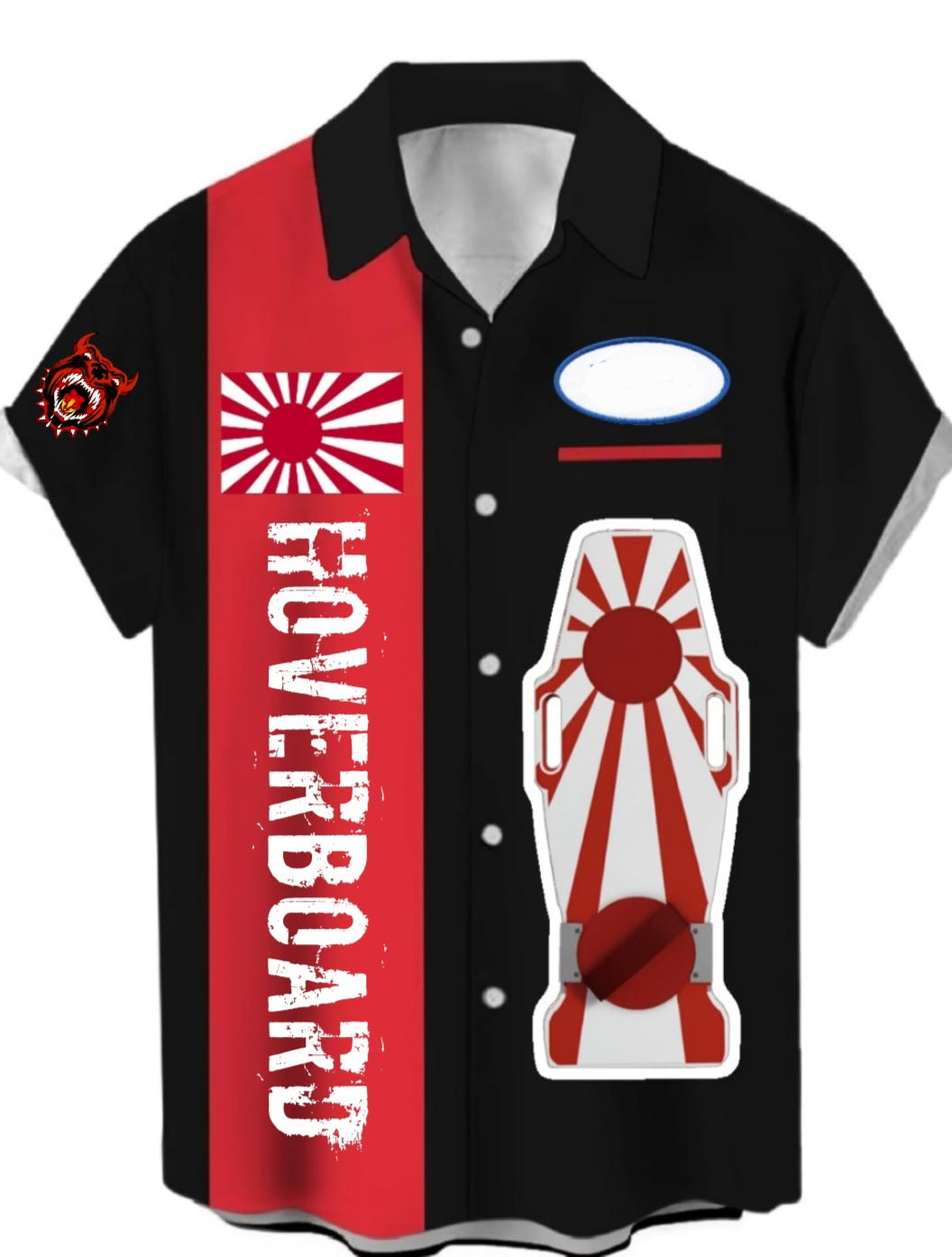 Sunrise Hoover board bowling shirt